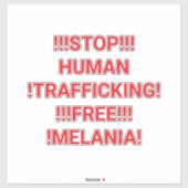 STOP HUMAN TRAFFICKING Hankamer Artjunkhaus COMIC シール (シート)