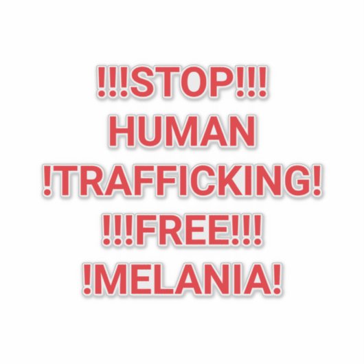 STOP HUMAN TRAFFICKING Hankamer Artjunkhaus COMIC シール (正面)