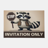Stop, Humorvoller Waschbär für exklusive Haushalte ドアマット (正面)