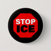 Stop ICE 缶バッジ (正面)