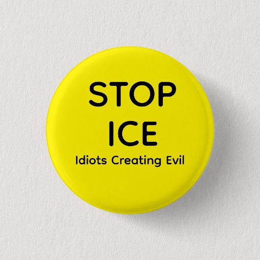 STOP ICE  缶バッジ (正面)