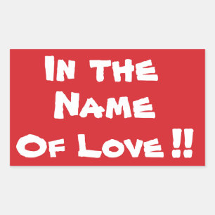 STOP In the Name of Love Stop Signステッカー 長方形シール