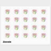 Stop It Frog Sticker Cute Shy Blushing Frog Romant スクエアシール (シート)
