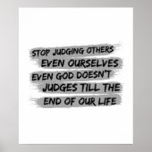 Stop Judging Others Even Ourselves, Even God Does ポスター (正面)