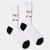 Stop Looking at my Dogs | Funny Socks ソックス (右)