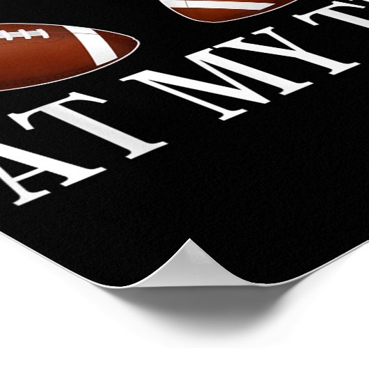 Stop Looking At My Tds Funny Big Implants Football ポスター (角)