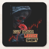 Stop loss | Motivation | Fantasy trade Design スクエアペーパーコースター (正面)