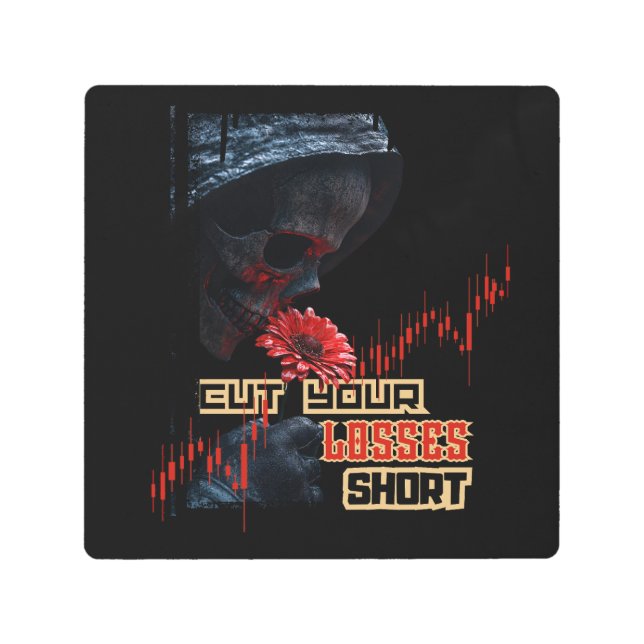 Stop loss | Motivation | Fantasy trade Design メタルプリント (正面)
