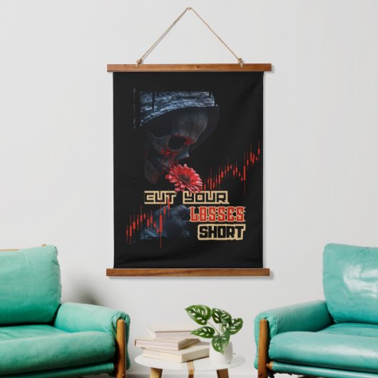 Stop loss | Motivation | Fantasy trade Design 吊り下げ型タペストリー (リビング)