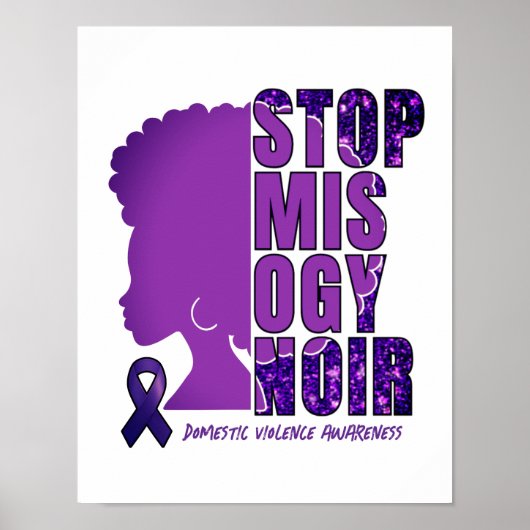 STOP MISOGYNOIR 家族内暴力啓発 ポスター (正面)