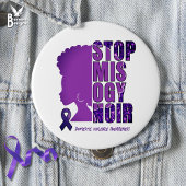 STOP MISOGYNOIR Domestic Violence Awareness 缶バッジ