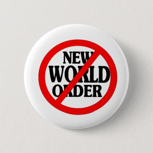 STOP NUEVO ORDEN MUNDIAL 缶バッジ (正面)