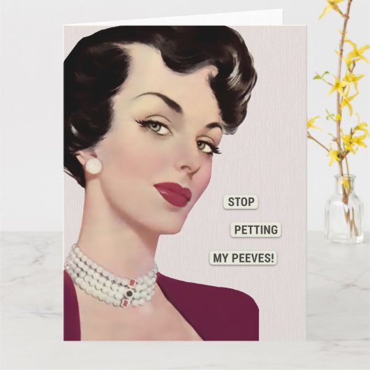 Stop Petting My Peeves カード (黄色い花)