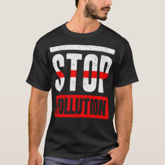 Stop pollution tシャツ