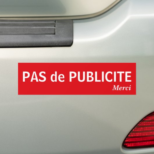 Stop Pub Idéal pour éviter les publicités バンパーステッカー (車上)