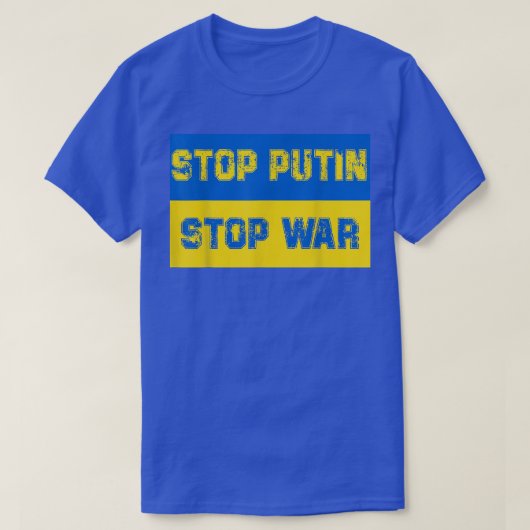 Stop putin stop war  tシャツ (デザイン正面)