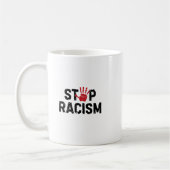 stop racism  コーヒーマグカップ (左)
