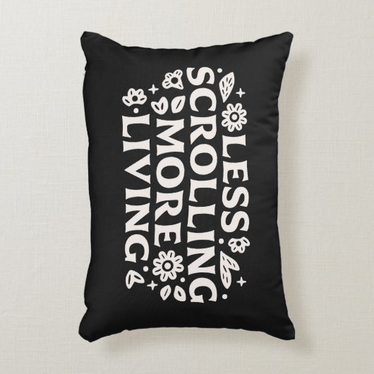 Stop scrolling doomscrolling quotes aesthetic アクセントクッション (正面(垂直))