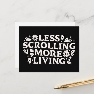 Stop scrolling doomscrolling quotes aesthetic ポストカード
