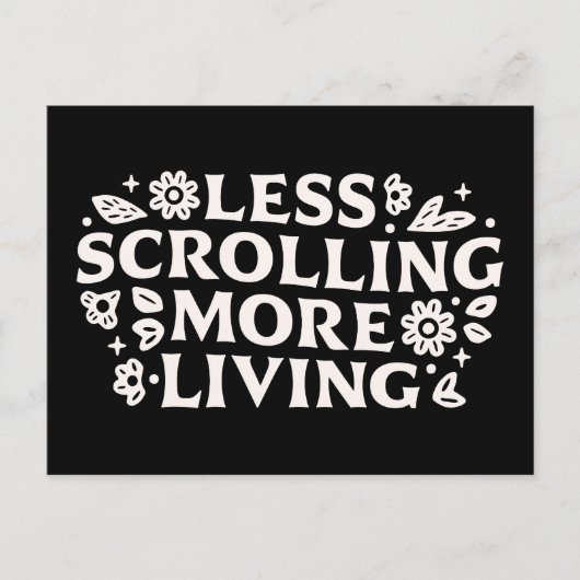 Stop scrolling doomscrolling quotes aesthetic ポストカード (正面)