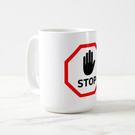 Stop sign コーヒーマグカップ (正面左)
