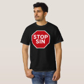 Stop Sin – Faith, Strength and Courage Tシャツ (正面フル)