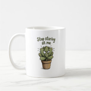 Stop Staring at Me – 冗談サボテンマグ コーヒーマグカップ