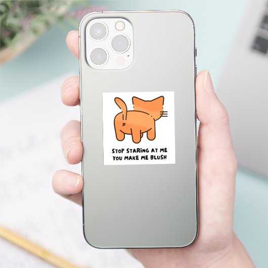 Stop Staring At Me You Make Me Blush Sticker  シール (スマートフォン)