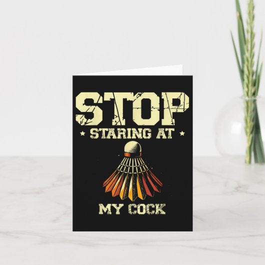 Stop Staring At My Badminton Player Racket  カード (正面)