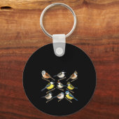 Stop Staring At My Funny Birdwatching Birds Lover キーホルダー (正面)