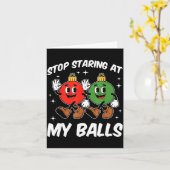 Stop Staring At My Funny Dirty Christmas Adult Hum カード (黄色い花)