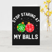 Stop Staring At My Funny Dirty Christmas Adult Hum カード (黄色い花)