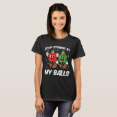 Stop Staring At My Funny Dirty Christmas Adult Hum Tシャツ (正面フル)