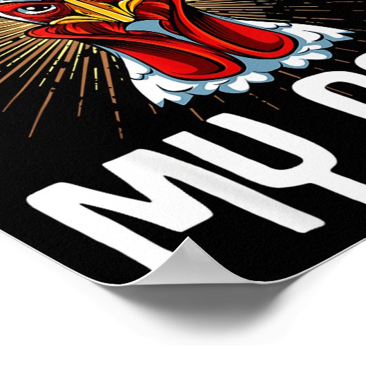 Stop Staring At My Funny Farmer Sarcastic Chicken  ポスター (角)