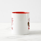 Stop Staring at My Package Santa Two-Tone Mug ツートーンマグカップ (中央)