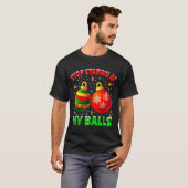 Stop Staring At My Pjs Pajamas Christmas Xmas Men Tシャツ (正面フル)