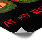 Stop Staring At My Reindeers Funny Christmas Adult ポスター (角)