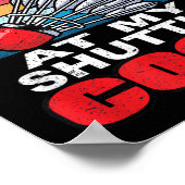 Stop Staring At My Shuttle - Funny Badminton  ポスター (角)