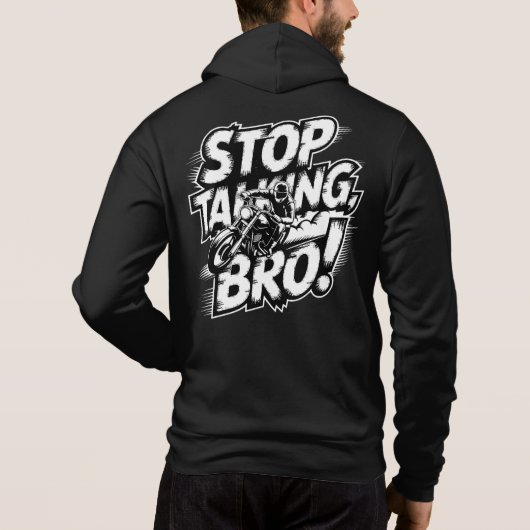 Stop Talking Bro – Bold Attitude T-Shirt Tri-Blend パーカ (裏面)