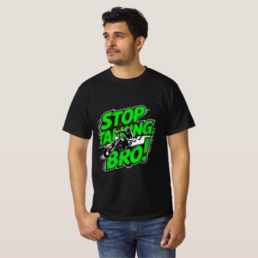 Stop Talking Bro – Bold Attitude T-Shirt Tri-Blend Tシャツ (正面フル)