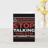 Stop Talking While I'm Interrupting Someone In Wor カード (黄色い花)