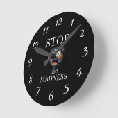 Stop the Madness Clock ラウンド壁時計 (傾斜)