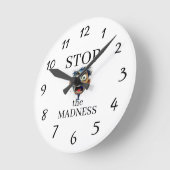 Stop the Madness Clock ラウンド壁時計 (傾斜)