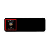 Stop the Madness Return Address Label ラベル (正面)