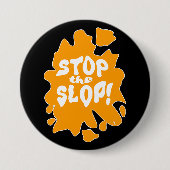 Stop the Slop反AI声明エピック名言 缶バッジ (正面)