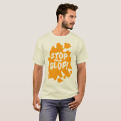  Stop the Slop Anti AI Design Statement Tシャツ (正面フル)