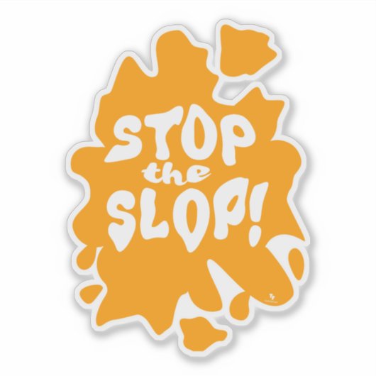  Stop the Slop Anti AI Statement Artsy Saying シール (正面)
