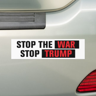 Stop The War Stop Trump Anti-War バンパーステッカー