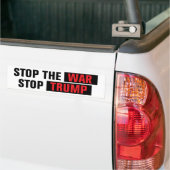 Stop The War Stop Trump Anti-War バンパーステッカー (トラック上)