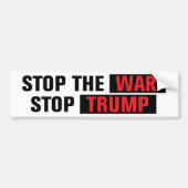 Stop The War Stop Trump Anti-War バンパーステッカー (正面)